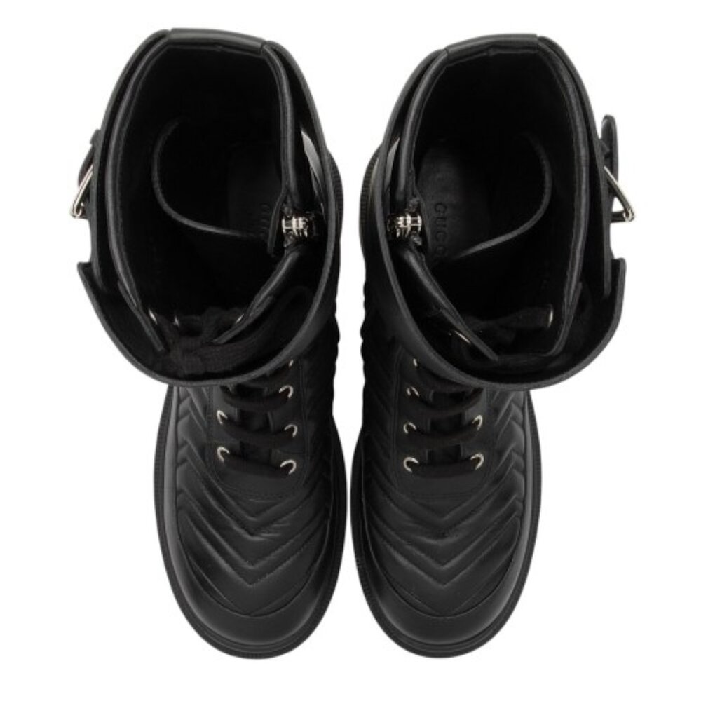 $1850 Gucci Matelasse Leather GG Marmont Charlotte Boots - 8.5M -9 / 39 - Picture 10 of 16
